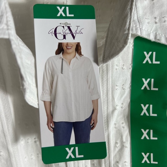 New Gloria Vanderbilt Women's Amanda white Shirt XS S M L XL 100% cotton - Picture 6 of 9